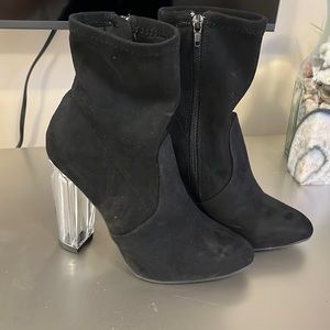 Suede Sock Booties